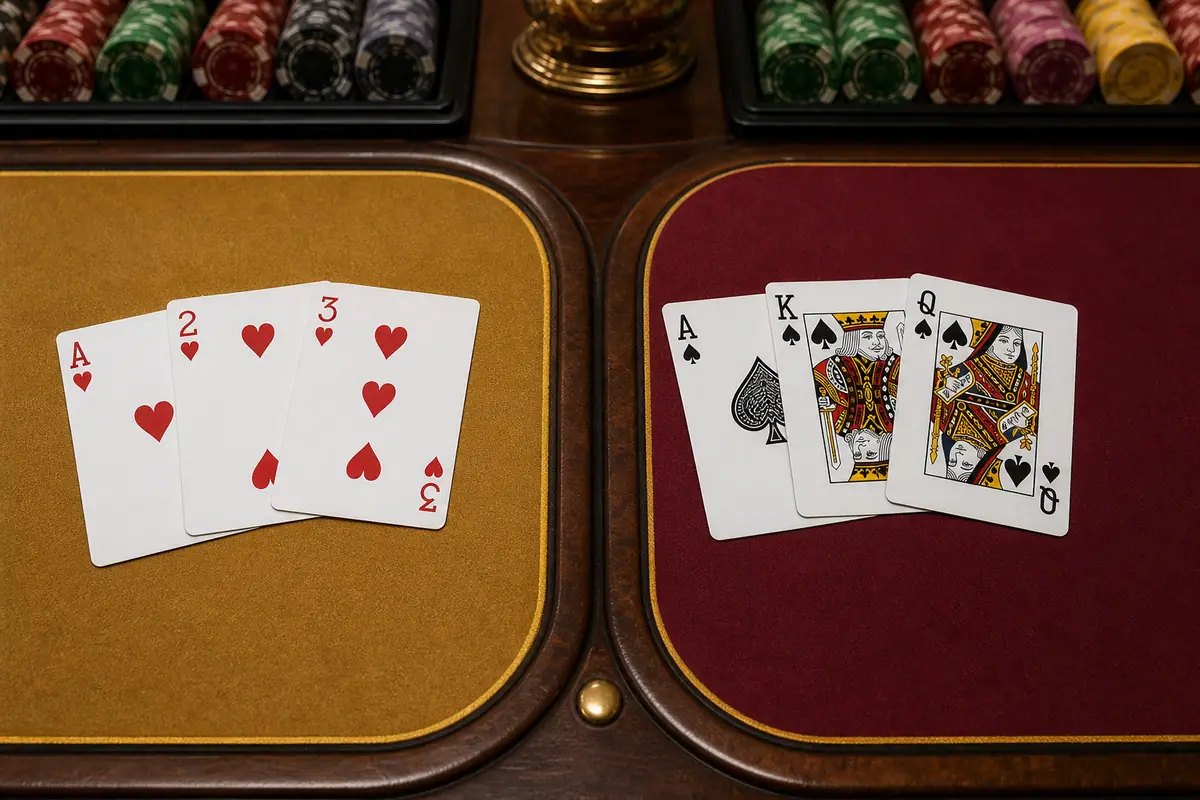 YonoAPKBonus Yono Rummy rules guide with a phone, physical cards and a textured game table